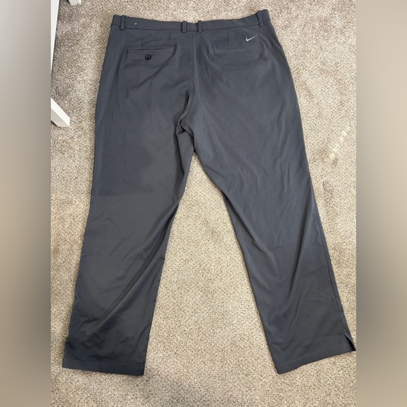 Nike Golf Dri Fit Pants Mens Size 40x30 Polyester Gray Black Flat Front Golfing - Picture 5 of 10
